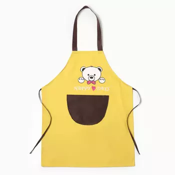 Фартук детский Этель Bear 44*60см, цв. желтый, 100% п/э