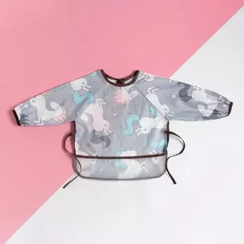 Фартук детский «Этель. Единорог», серый, рост 90-105 см