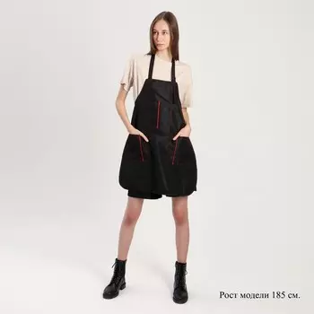 Фартук для мастера, цвет чёрный/красный