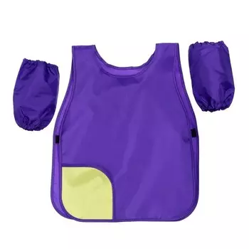 Фартук для труда (накидка) + нарукавники, 475 х 410/190 х 135 мм, (рост 104-128), ФН 2, фиолетовый, 9221