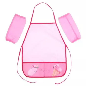 Фартук для труда + нарукавники, 490 х 390/250 х 120 мм, (рост 116-134 см) "Трендовое мороженое"