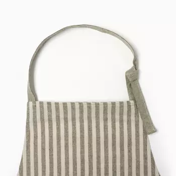 Фартук «Доляна. Полоса», зелёный, 6276 см, 50% п/э, 50% хлопок