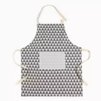 Фартук Доляна "Треугольники", цвет серый, 60 х 67±4см, 100%пэ