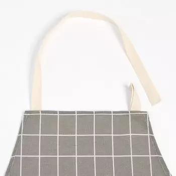 Фартук Экономь и Я «Клетка», бежевый, 5670 ± 4 см, 100% хл, рогожка