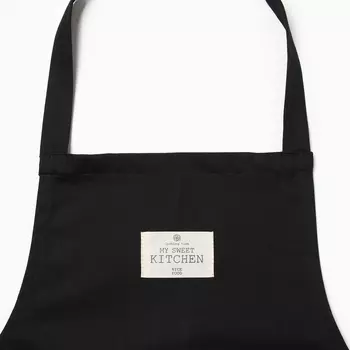 Фартук «Этель» Kitchen, чёрный, 6070 см, саржа, 100% хлопок