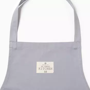 Фартук «Этель» Kitchen, серый, 6070 см, саржа, 100% хлопок