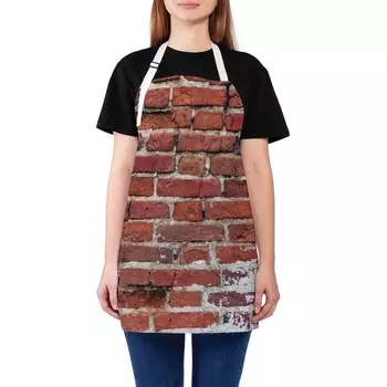 Фартук кухонный с фотопринтом «Старинная стена», регулируемый, размер OS