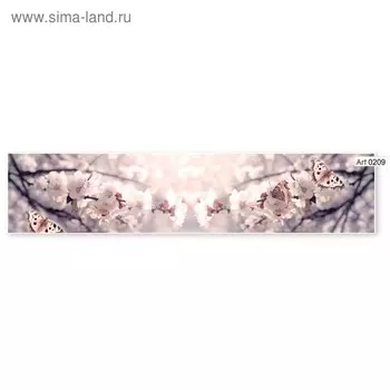 Фартук кухонный МДФ PANDA Цветущая вишня, 0209