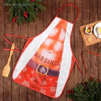 Фартук новогодний, Новый год Real Bad Santa 50 х 70 см