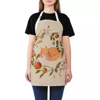 Фартук кухонный с фотопринтом «Лиса, лисичка, лис...», регулируемый, размер OS