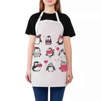 Фартук кухонный с фотопринтом «Выбери своего пингвина», регулируемый, размер OS