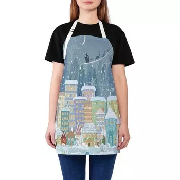 Фартук кухонный с фотопринтом «Канун Нового Года», регулируемый, размер OS