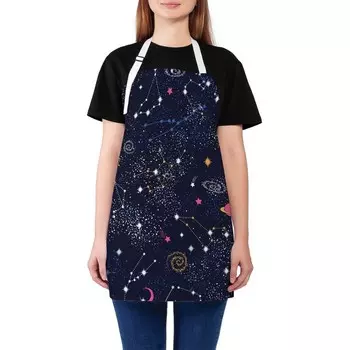 Фартук кухонный с фотопринтом «Космические тела», регулируемый, размер OS