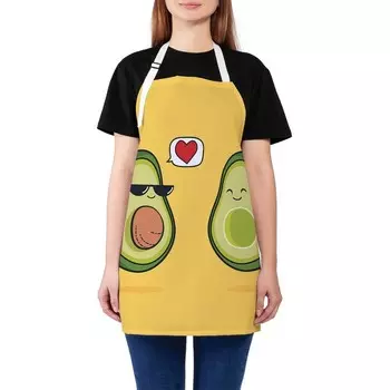 Фартук кухонный с фотопринтом «Влюбленные авокадо», регулируемый, размер OS