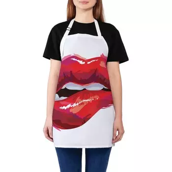 Фартук кухонный с фотопринтом «Губы соблазнения», регулируемый, размер OS