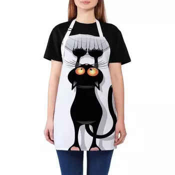 Фартук кухонный с фотопринтом «Кот-шкодник», регулируемый, размер OS