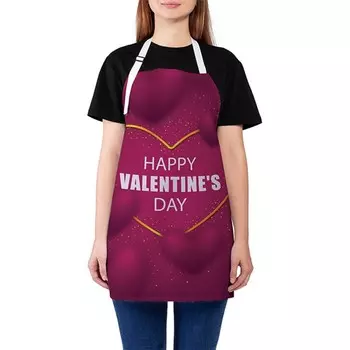 Фартук кухонный с фотопринтом «Happy Valentine's Day», регулируемый, размер OS