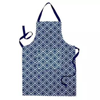 Фартук с карманом, размер 65х85 см, цвет синий