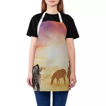 Фартук кухонный с фотопринтом «Зебры», регулируемый, размер OS