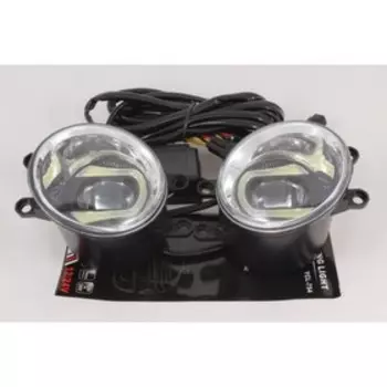 Фары противотуманные KS-754 YCL на Corolla 06-11, Camry 07-10, RAV 06-09, Highlander 08, без решетки, ходовые огни 5 Вт + фары противотуманн, набор 2 шт