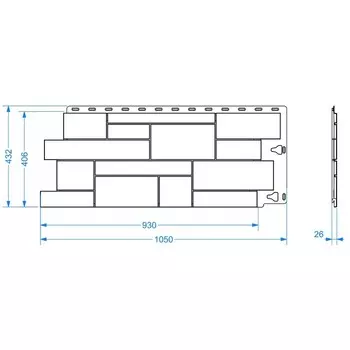 Панель фасадная DCKE STANDARD «СЛАНЕЦ», 930406 мм, цвет Валь - Гардена