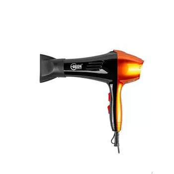 Фен Beon BN-606, 1500Вт, 2 скорости, 3 температурных режима, концентратор, чёрно-оранжевый