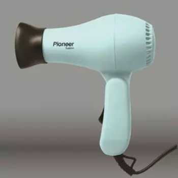 Фен Pioneer HD-1009, 1000 Вт, 2 скорости, 2 температурных режима, светло-бирюзовый