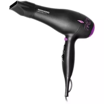 Фен REDMOND RF-519, 2000 Вт, 3 температурных режима, 2 скорости, черный