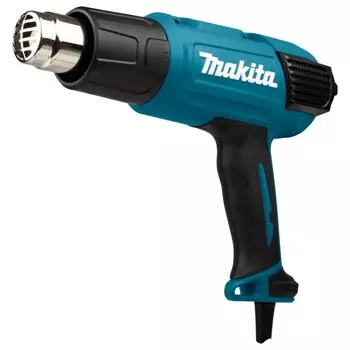 Фен строительный Makita HG6031VK, 1800 Вт, 50/600 °С, 250-500 л/мин, 4 насадки, кейс