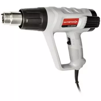 Фен технический «ИНТЕРСКОЛ» ФЭ-2000ЭМ, 2000 Вт, 50-600 °С, 300/500 л/мин, ЖК дисплей