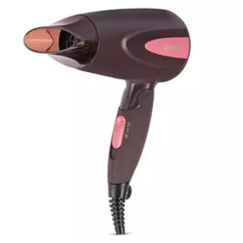 Фен Vitek VT-2261 BN, 1300 Вт, дорожный, 2 режима, 2 скорости, складная ручка, коричневый