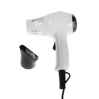 Фен Vitek VT-8223, 1000 Вт, 2 режима, 2 скорости, концентратор, шнур 1.8 м, бело-чёрный