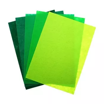 Фетр цветной жесткий, А4, deVENTE "Оттенки зеленого" 5 листов, 5 цветов, толщина 1.5 мм