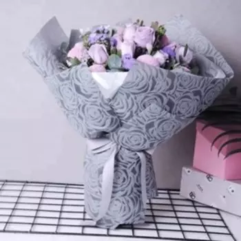 Фетр для декора и флористики, однотонный, розовый, рулон 1шт., 0,5 х 10 м