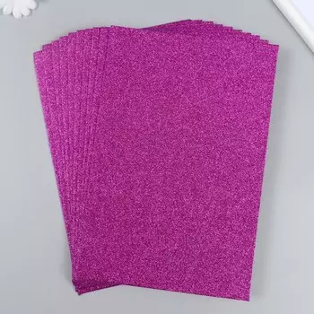 Фетр глиттерный 20х30 см 2 мм, фуксия