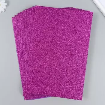 Фетр глиттерный 20х30 см 2 мм, малиновый