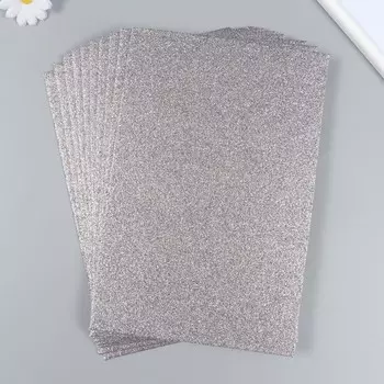 Фетр глиттерный 20х30 см 2 мм, серый