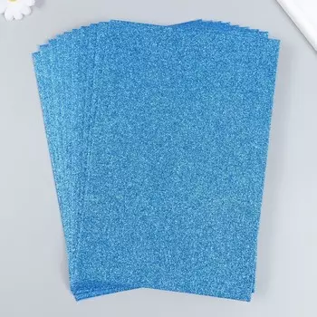 Фетр глиттерный 20х30 см 2 мм, синий