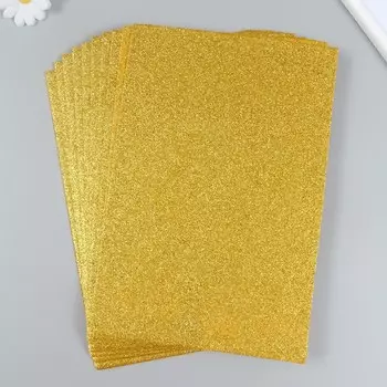 Фетр глиттерный 20х30 см 2 мм, золото 015