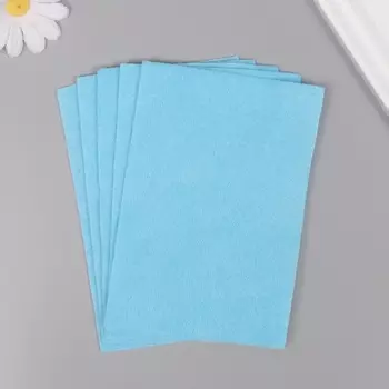 Фетр мягкий 1.5 мм, «Голубой», набор 5 листов, 1015 см