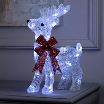 Фигура акриловая «Олень» 32 см, 40 LED, 220 В, свечение белое