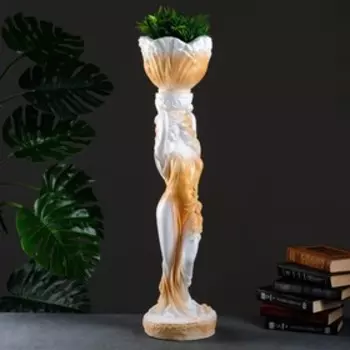 Фигура "Амелия" белая с золотом, 81х20см