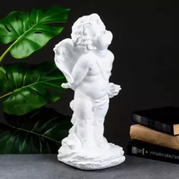 Фигура "Ангел Амур" белый 15х15х37см