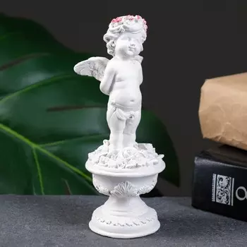 Фигурка гипс «Ангел на пъедестале», перламутр, 1466 см