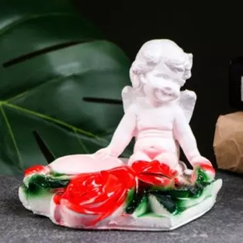 Фигура "Ангел роза подсвечник" 7х10см