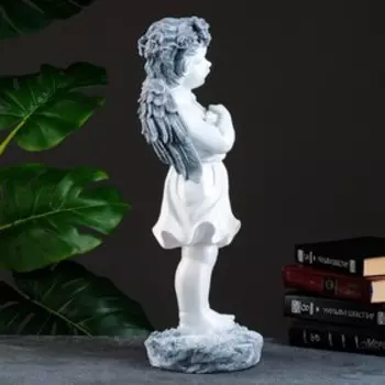 Фигура "Ангел с венком" античный 48х23х20см