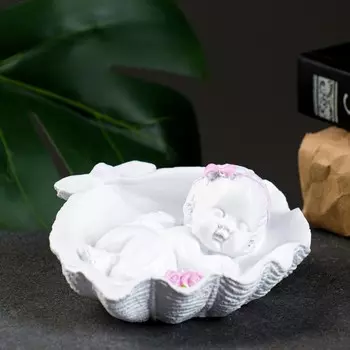 Фигура "Ангел в ракушке правый" 11х10х5см