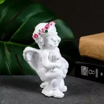 Фигура "Ангелочек с барашком" 12х5см