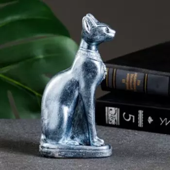 Фигура "Богиня Бастет" состаренное серебро, 13х4х8см