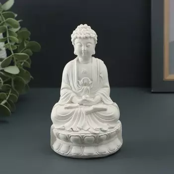 Фигурка гипс «Будда», 1510 см, белый